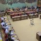 RAPAT PARIPURNA. Potret sejumlah kementerian/lembaga dan badan telah menggelar rapat dengan komisi terkait di DPR RI pada Rabu (12/2) dan Kamis (13/2) untuk membahas pagu anggaran 2025 usai terkena pemotongan anggaran imbas efisiensi. (CNN Indonesia/Muhammad Arief/Linkking.id)