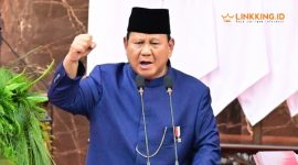 SAMBUTAN. Potret pidato Presiden Prabowo Subianto dalam sebuah kesempatan di instansi negara beberapa waktu lalu. (doc.sekretariatnegara/Linkking.id)