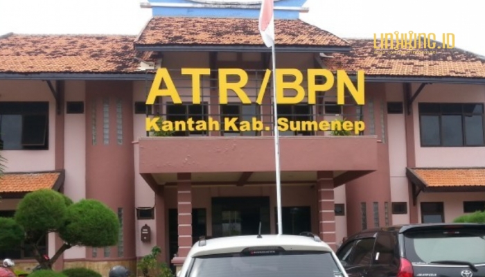 BANGUNAN. Potret Kantor BPN Sumenep yang berlokasi di Jalan Payudan Barat Nomor 02, Mastasek, Pabian, Kecamatan Kota, Sumenep. (doc.Infopublik/Linkking.id)
