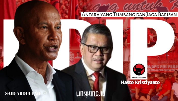 KOLASE. Potret Said Abdullah dan Hasto Kristiyanto, para elite PDIP yang kini sama-sama tengah menjaga marwah partai. (doc.Redaksi Linkking.id)