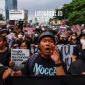 DEMONSTRASI. Sejumlah elemen mahasiswa menggelar puncak demo “Indonesia Gelap” pada Kamis, 20 Februari 2025. Aksi tersebut merupakan lanjutan dari demonstrasi yang sebelumnya berlangsung di kawasan Patung Kuda, Jakarta Pusat pada Senin, 17 Februari 2025. (doc.Tempo/Linkking.id)