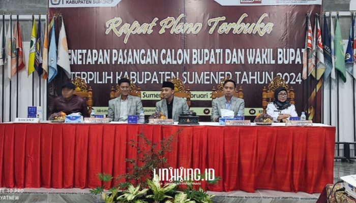 ACARA. Potret pelaksanaan Rapat Pleno Penetapan Pasangan Calon Bupati dan Wakil Bupati Terpilih 2024, di Aula KPU setempat, Kamis, 6 Februari 2025. (doc.Redaksi Linkking.id)