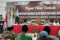 ACARA. Potret pelaksanaan Rapat Pleno Penetapan Pasangan Calon Bupati dan Wakil Bupati Terpilih 2024, di Aula KPU setempat, Kamis, 6 Februari 2025. (doc.Redaksi Linkking.id)