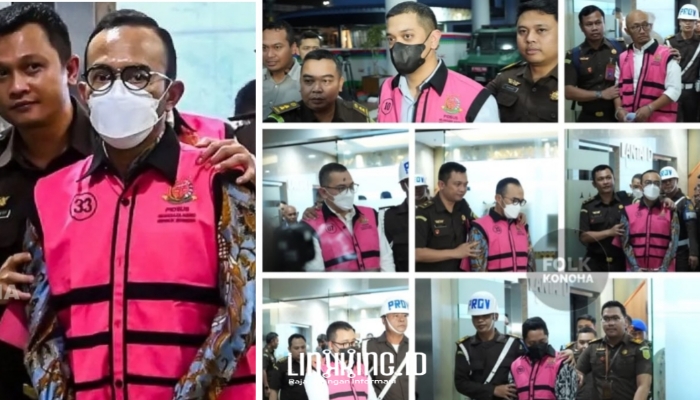 TERSANGKA. Potret Para tersangka kasus korupsi Pertamina digiring Kejaksaan Agung untuk menjalani proses hukum. (doc.Linkking.id)