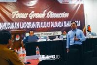 ACARA. Potret FGD di Ballroom El Malik Hotel yang digelar KPU Sumenep tentang evaluasi pelaksanaan Pilkada 2024. (doc.Harian Birawa/Linkking.id)