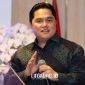 PIDATO. Potret Menteri BUMN, Erick Thohir, dalam sebuah acara beberapa waktu lalu. (doc.Jawa Pos/Linkking.id)