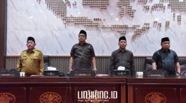 ACARA. Potret rapat paripurna di DPRD Sumenep pembahasan dua Raperda. (Dok. Redaksi Linkking.id)