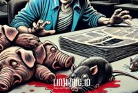 ILUSTRASI. Potret teror ke Kantor Tempo, bangkai kepala babi dan 6 tikus. (Redaksi Linkking.id)