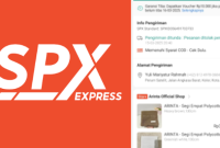BERMASALAH: logo SPX Express dan bukti transaksi pengembalian sepihak (Dok. Redaksi Linkking.id)
