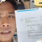 KORBAN: Jailani, menunjukkan surat panggilan yang berisi tagihan denda sebesar Rp. 33 Juta lebih ( Dok. Redaksi)