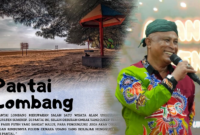 KOLASE: Pesona wisata pantai Lombang Sumenep dan potret Moh. Iksan Kadisbudparpora Sumenep. (Dok. Redaksi Linkking.id)