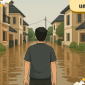 BANJIR: Ilustrasi gambar banjir yang melanda rumah warga 
RT 09 Desa Kebonagung (Redaksi)