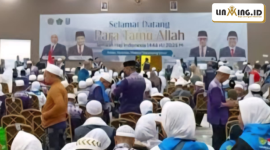 PULANG: Suasana Jemaah haji di Asrama haji Sukolilo, Surabaya