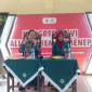 SERIUS: Arif Firmanto, Kepala Bappeda Sumenep saat menyampaikan materi di acara Kongres VI Aliansi BEM Sumenep di Aula INKADHA, Beraji Gapura Sumenep.