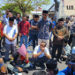 AKSI: demonstrasi PMII Sumenep menyoroti lemahnya penegakan aturan tata niaga tembakau di depan kantor DPRD Sumenep. 